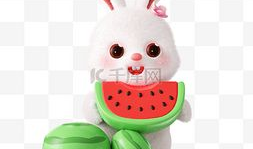 兔子吃梨瓜,一场甜蜜的邂逅