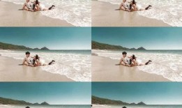 海边吃瓜,瓜香四溢的悠闲时光