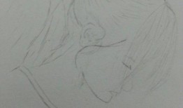 素描吃瓜人画画,捕捉夏日闲适时光的瞬间